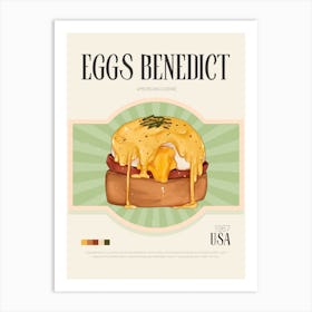 Retro Eggs Benedict Art Print