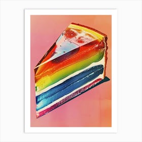 Retro Rainbow Jelly Slice 3 Art Print