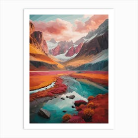 Mountain Landscape Painting Art Print