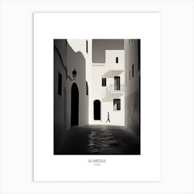 Poster Of Almeria, Spain, Black And White Analogue Photography 4 Art Print