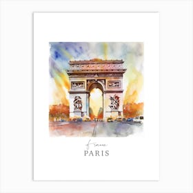 France, Paris Storybook 3 Travel Poster Watercolour Art Print