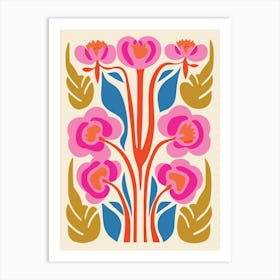 Flowers And Leaves 7 Art Print