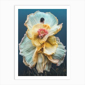 "Floral Illusion: Abstract Plus Size Form" Art Print