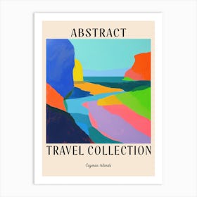 Abstract Travel Collection Poster Cayman Islands 3 Art Print