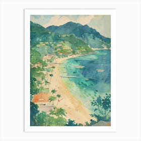 Ishigaki Japan 2 Retro Illustration Art Print