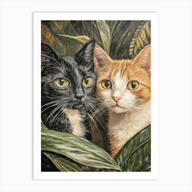 Two Cats 15 Art Print