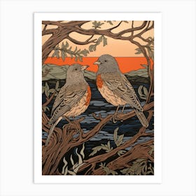 Art Nouveau Birds Poster Grey Plover 3 Art Print