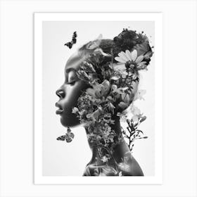 Black & White Portrait Art Print