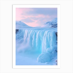 Waterfall In Iceland 1 Art Print