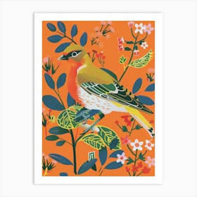 Spring Birds Cedar Waxwing 3 Art Print