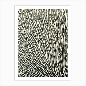 Acropora Rongelapensis Linocut Art Print