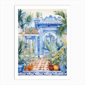 Blue And White House Art Print