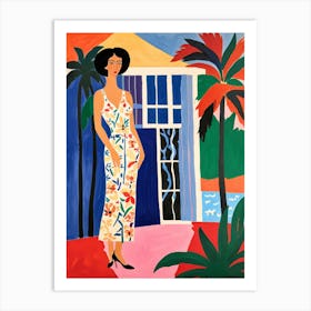 Woman In A Dress 3 Art Print