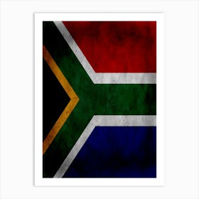 South Africa Flag Texture Art Print