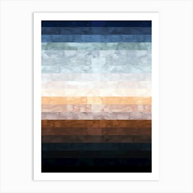 Expressionist and geometric watercolor 5 Art Print