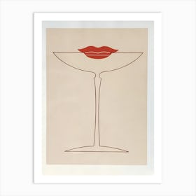 Martini Glass Art Print