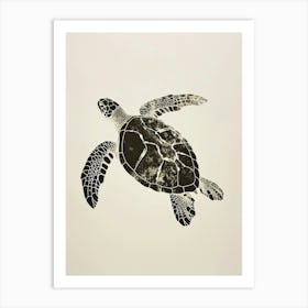 Minimalist Sea Turtle 1 Art Print
