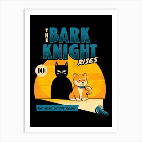 The Bark Knight - Cute Geek Shiba Inu Dog Gift Art Print