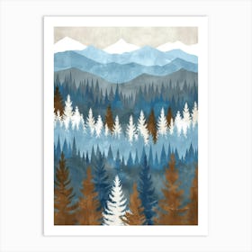 Smoky Mountains Canvas Print Art Print