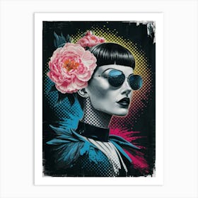 Girl With Flowers 22 Art Print