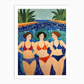 Three Women In Bikinis 1 Art Print