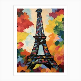 Eiffel Tower Paris France Henri Matisse Style 5 Art Print