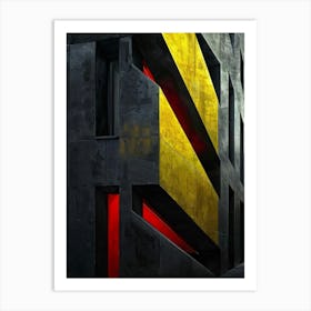 Building With Red And Yellow Stripes Art Print