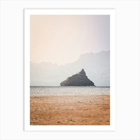 Serene Views Djeu Island And Hazy Mountains Art Print