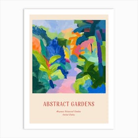 Colourful Gardens Missouri Botanical Garden Usa 2 Red Poster Art Print