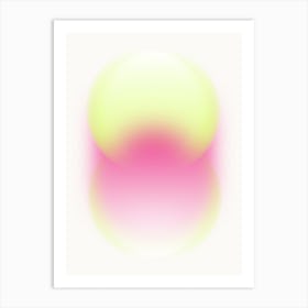 Abstract Pink Green Gradient Art Print