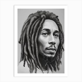 Bob Marley Sketch Art Print