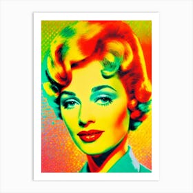 Loretta Young Colourful Pop Movies Art Movies Art Print