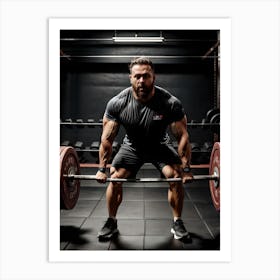 Man Lifting A Barbell Art Print