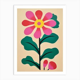 Cut Out Style Flower Art Cosmos 4 Art Print