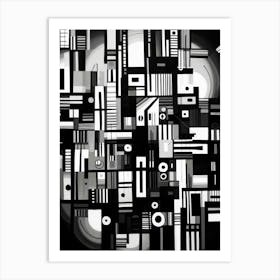 Complexity Abstract Black And White 3 Art Print