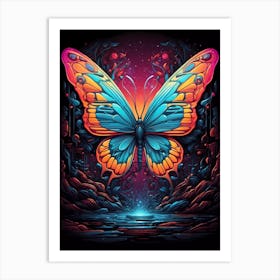 Butterfly Psychedelic Art Print