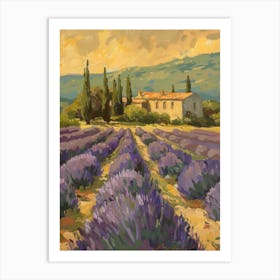 Lavender Field 1 Art Print