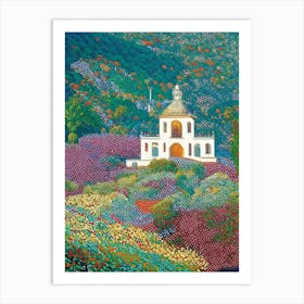 Escondido, City Us  Pointillism Art Print