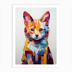 Whimsical Whiskers Enchanting Fox Portrait Art Print