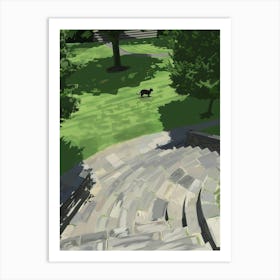 Dog In The Park Art Print