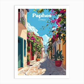 Paphos Cyprus Summer Travel Art Art Print