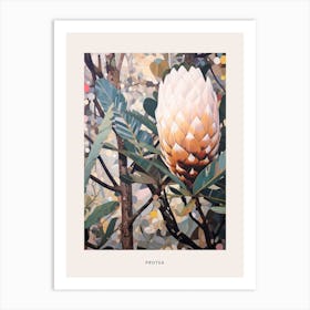 Flower Illustration Protea 3 Poster Art Print