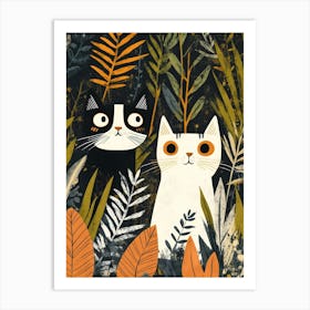 Cats In The Jungle Art Print