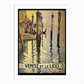 Vintage Venice Travel Poster, Dawn Hudson Art Print