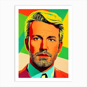 Ben Affleck Colourful Pop Movies Art Movies Art Print