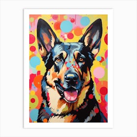 Pop Art German Shepherd 4 Art Print