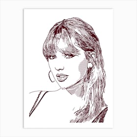Taylor Swift Portrait Abstract Geometric (9) Art Print