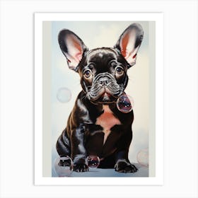 French Bulldog With Bubbles Art Print