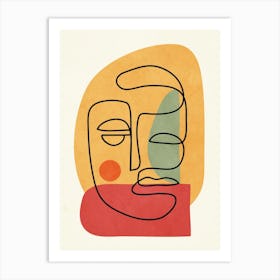 Abstract Faces 5 Art Print