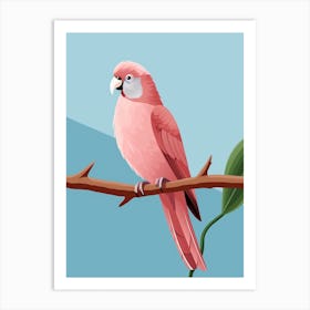 Minimalist Parrot 3 Illustration Art Print